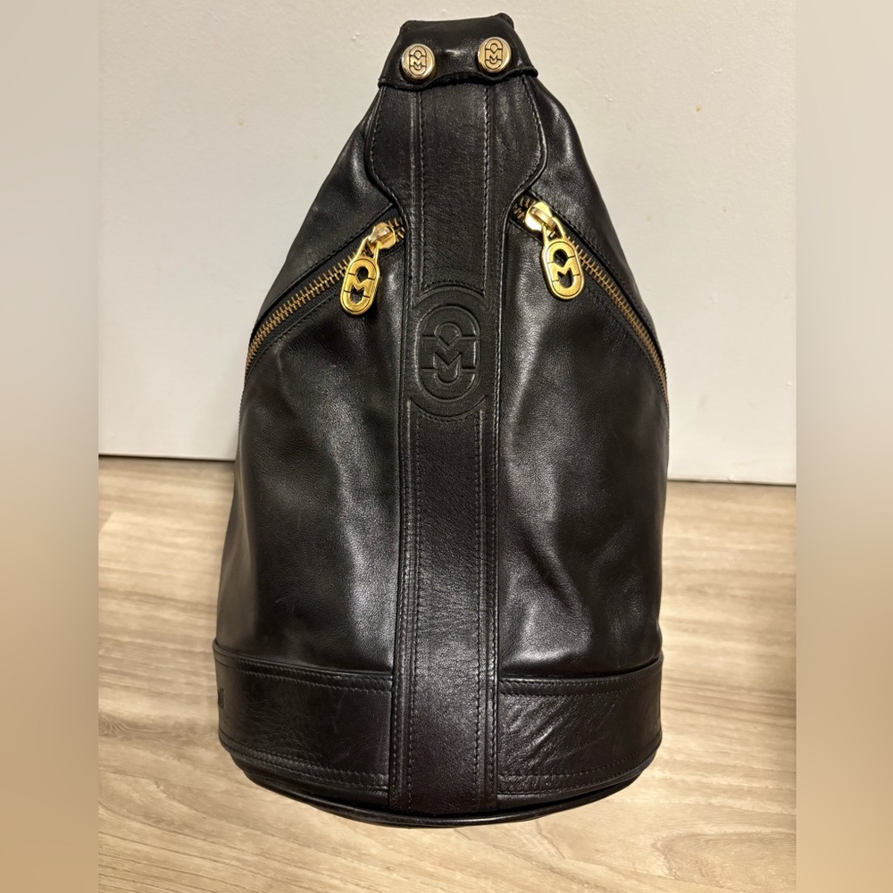 Marino Orlandi Leather Sling Bucket Bag
